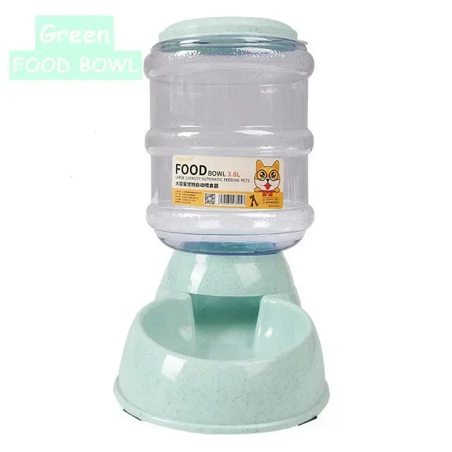 3.8L Dog Automatic Feeders Plastic Water Bottle Cat Bowl Feeding and Drinking Dog Water Dispenser Pet Feeding Bowl Pet Supplies