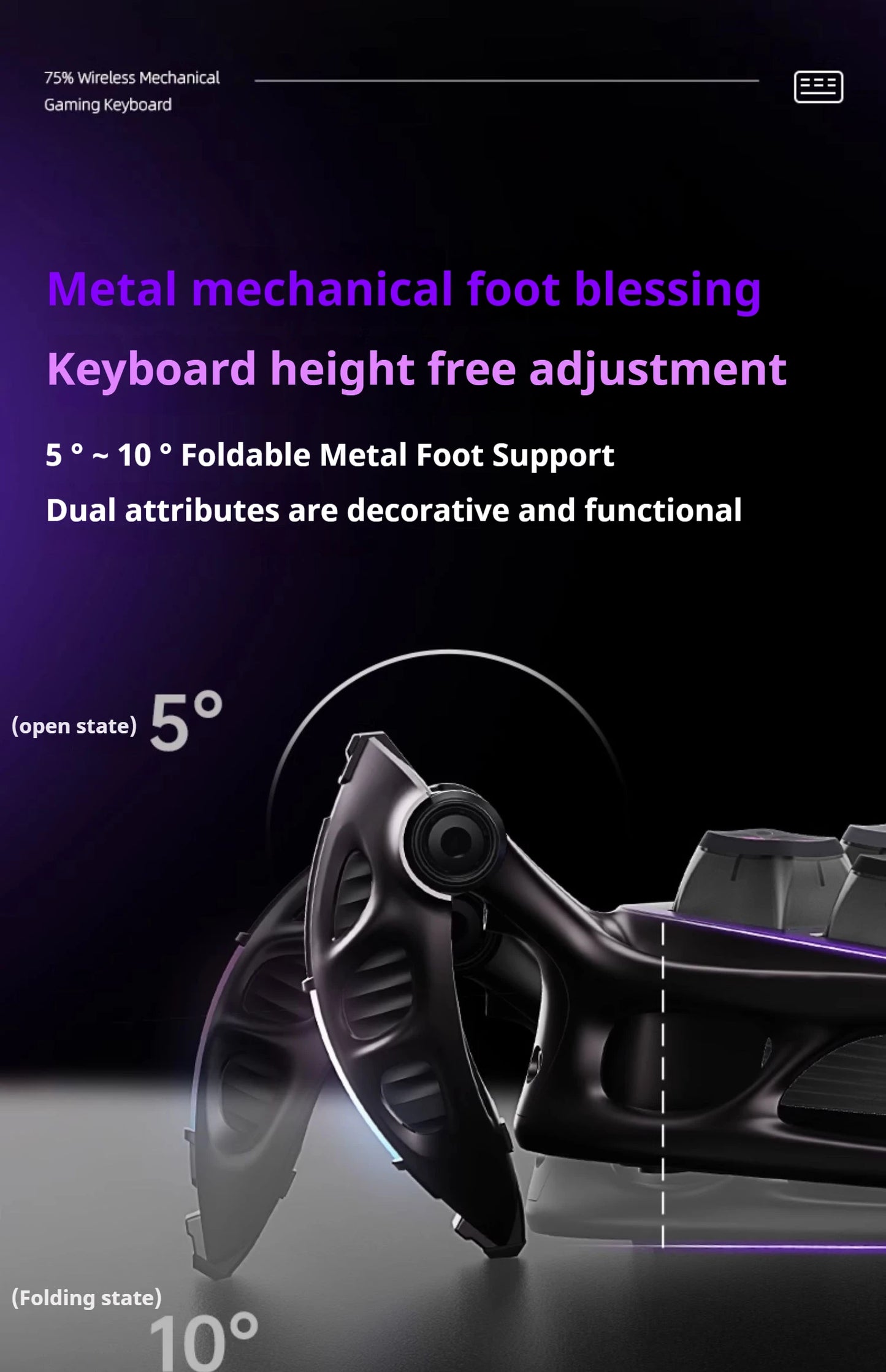 75k1 Pro Gaming  Mechanical Keyboard 79-Key Tri-Mode Connection Full-Key Hot-Swappable Aluminum Shell Fps Esports Games Keyboard