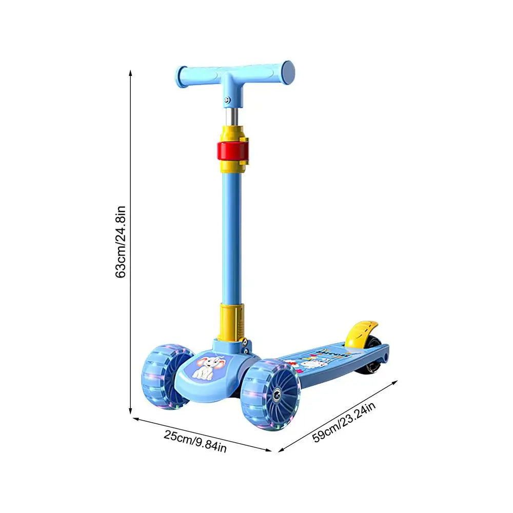 Children Scooter Adjustable Children Kick Scooter Foldable Boys And Girls Aged 2-12 Years Old Outdoor Cycling Scooter For