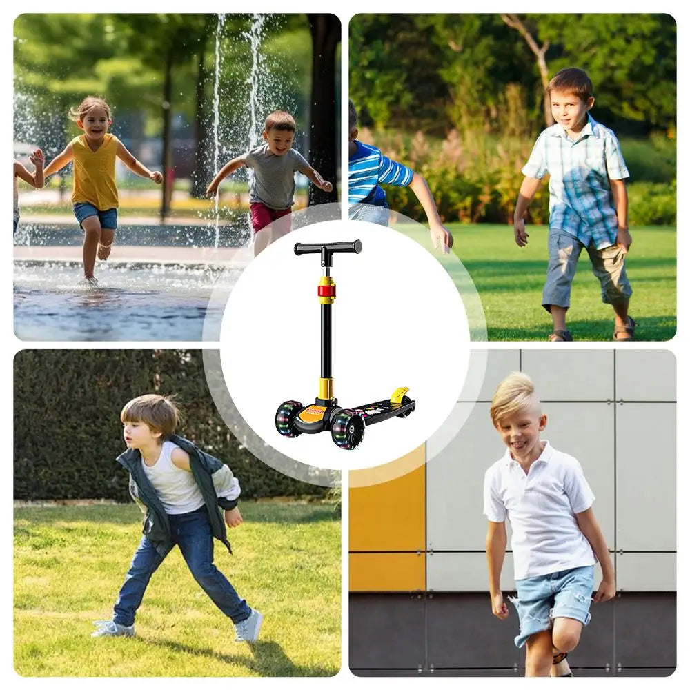 Children Scooter Adjustable Children Kick Scooter Foldable Boys And Girls Aged 2-12 Years Old Outdoor Cycling Scooter For