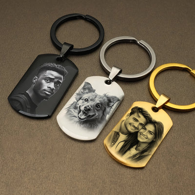 Personalized Photo Keychain Drive Safe,Custom Photo Couple Keychain Gift for Him,Pet Memorial Gifts,Keychains for men women