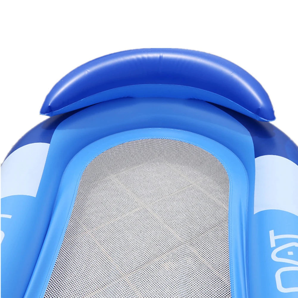 Inflatable Float Hammock floaties for adults Perfect for Poolside Lounging Swimming Pool Loungers Beds Foldable Striped Parties