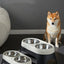 Stainless Steel Raised Dog Bowl - Anti-Knock Elevated Feeder