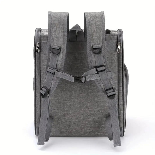 Mesh Breathable Double Shoulder Pet Backpack