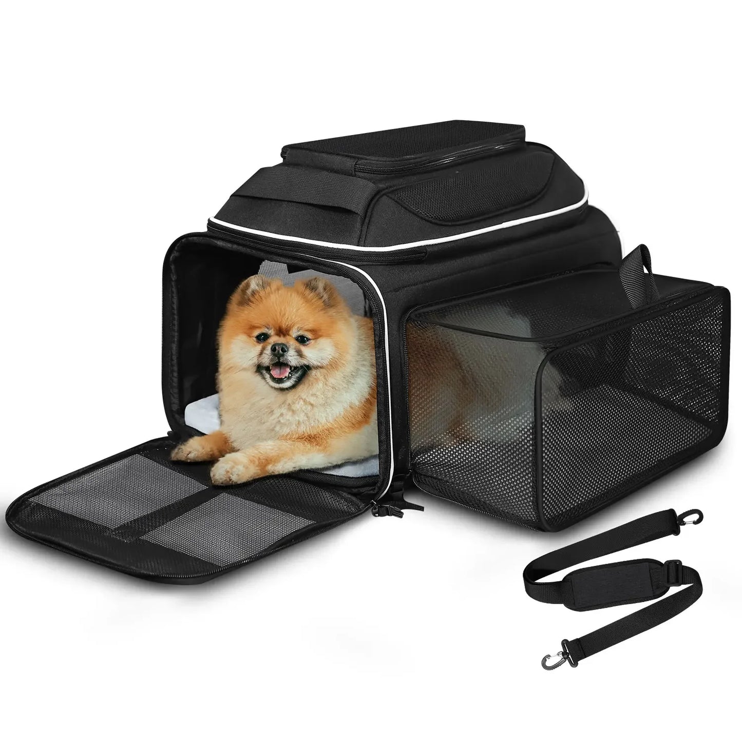 Airline Approved Pet Carrier- Expandable, DURABLE and with good VENTILATION