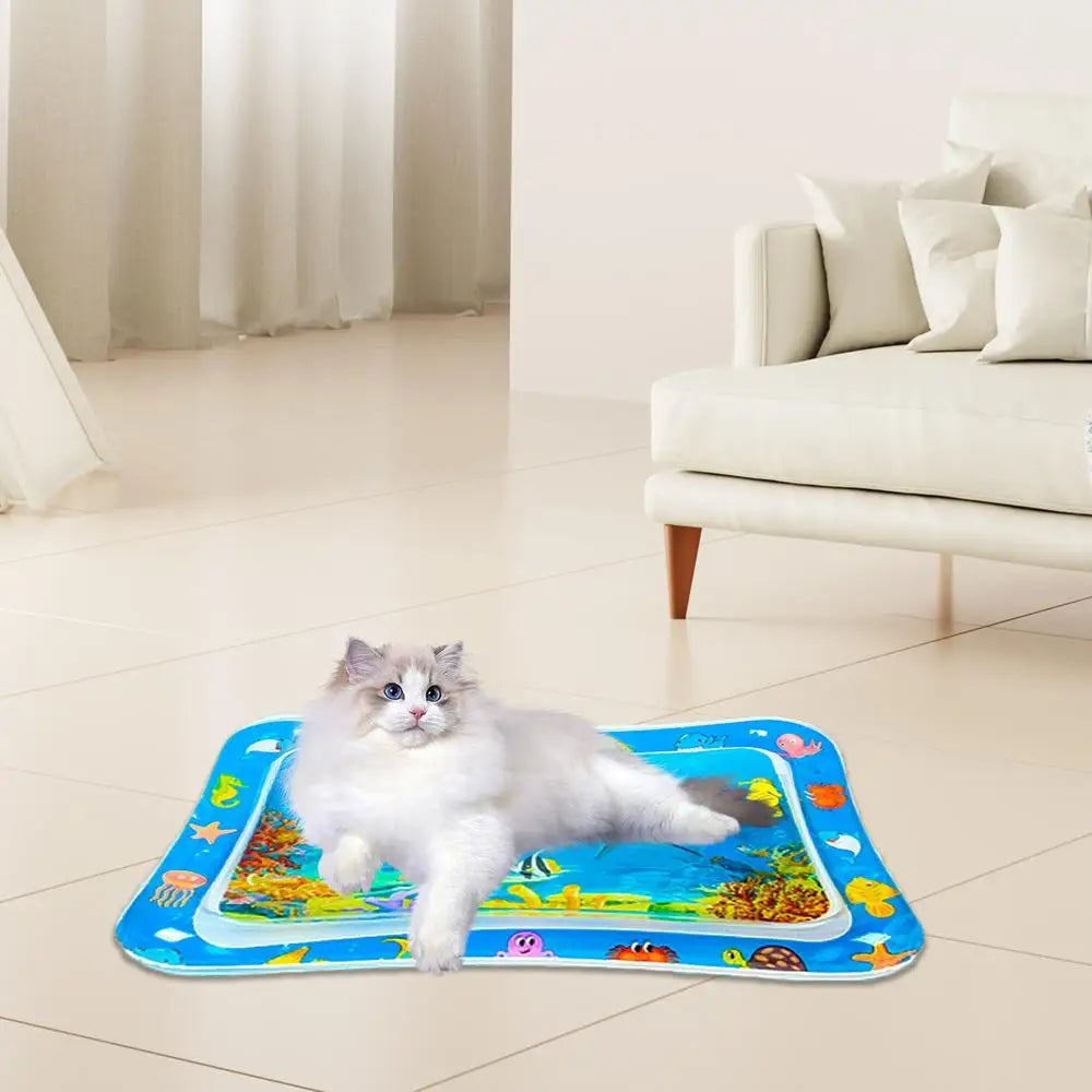 Water Sensory Playmat for Pet cat dog Play Water Sensory Playmat Cool summer Kittens Puppies Cooling Bed Mats