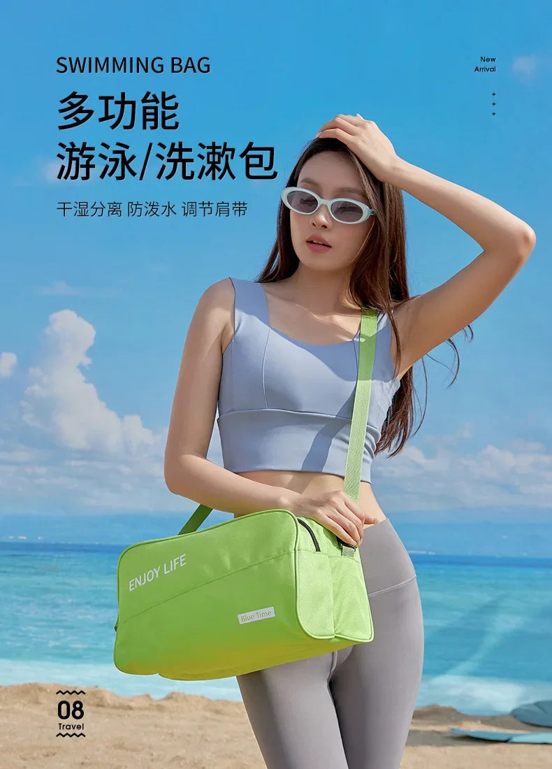Multifunctional Wet-dry Swimming Bag for Men Women Portable Swming Storage Bag Waterproof Swim Organizer Gym Fitness Sports Bag