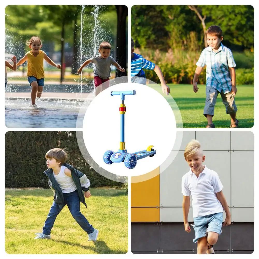 Children Scooter Adjustable Children Kick Scooter Foldable Boys And Girls Aged 2-12 Years Old Outdoor Cycling Scooter For