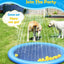Dog Pool 59” Anti-Slip Dog Pools for Large Dogs 0.58 mm Thick Dog Splash Pool Summer Water Toy