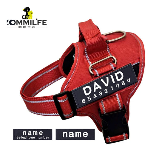 Nylon Dog Harness Personalized Reflective Pet Harness For Small Medium Large Dogs Breathable Mesh Pad Dog Harness No Pull