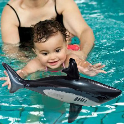 Floating Shark Float Toy Kids Adults Inflatable Water Swimming Pool Simulation Whale Fish Animals Toys Pool Playing With Water
