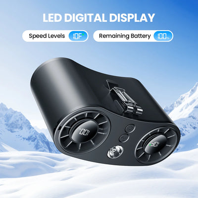 coldSky Portable Waist Fan Upgraded 10 Speeds Personal Fan 20000mAh Rechargeable Desk Fans with LED Display for Outdoor Jobsite