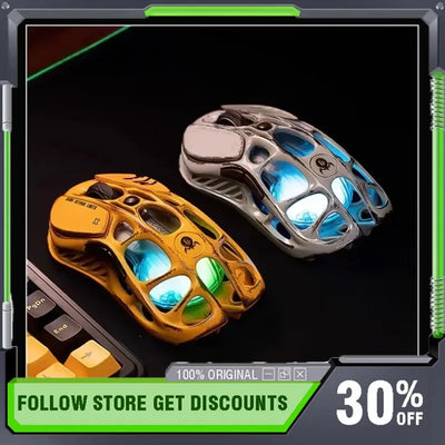 Gravastar M1/M2/Mercury X Pro Mouse Wireless Three Mode Magnesium Alloy Lightweight RGB Hollow Customized E-sports Gamer Mice