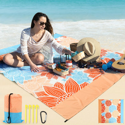 Beach Blanket Picnic Mat 210x200cm Waterproof Sandproof Portable Outdoor Sports Travel Hiking Camping Blanket