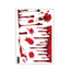Halloween Sticker Ghost Shadow Blood Handprint Window Glass Sticker Traceless Scary Red Blood Print Window Wall Decal Decoration