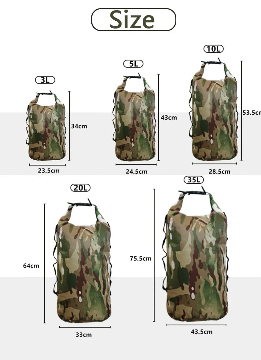 Waterproof Dry Bag Pack Sack 3/5/10/20/35L Swimming Rafting Kayaking River Trekking Floating Sailing Canoing Boating Water Bag