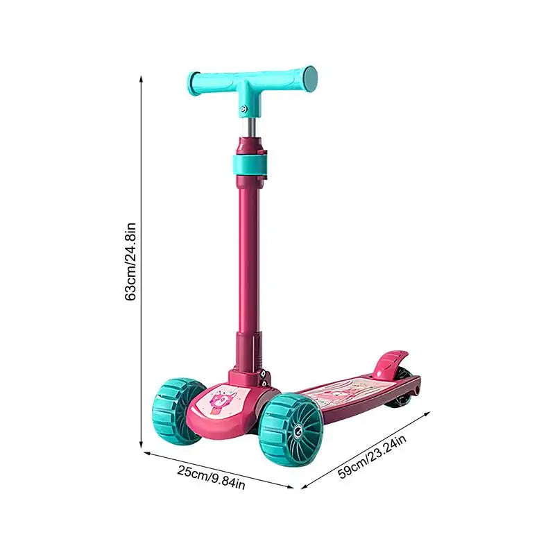 Children Scooter Adjustable Children Kick Scooter Foldable Boys And Girls Aged 2-12 Years Old Outdoor Cycling Scooter For
