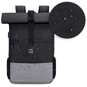 EverVanz Rolltop Backpack, Daypack With Compartment For 12 - 17 inch Laptop, Waterproof And Anti-Theft