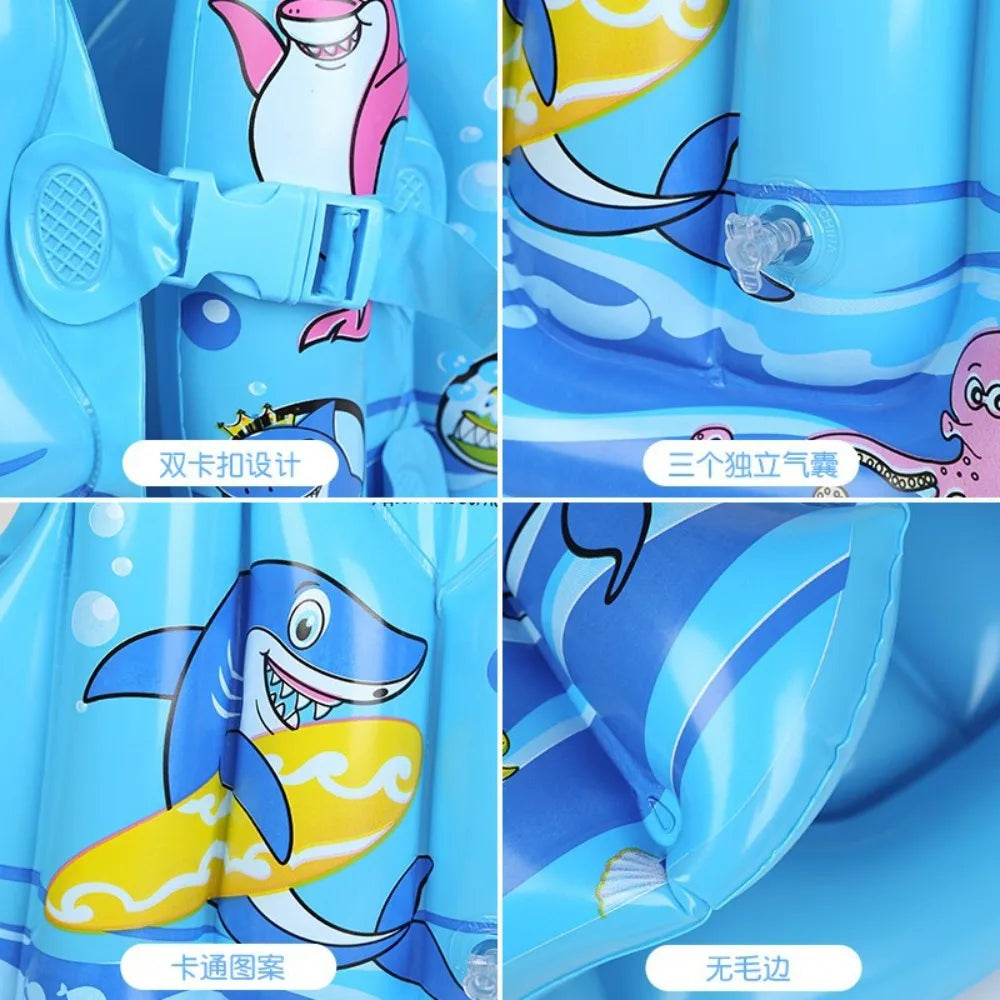 Children's Cartoon Swimming Buoyancy Vest Small and Medium-sized Unisex Swimming Equipment Professional Inflatable Life Jackets