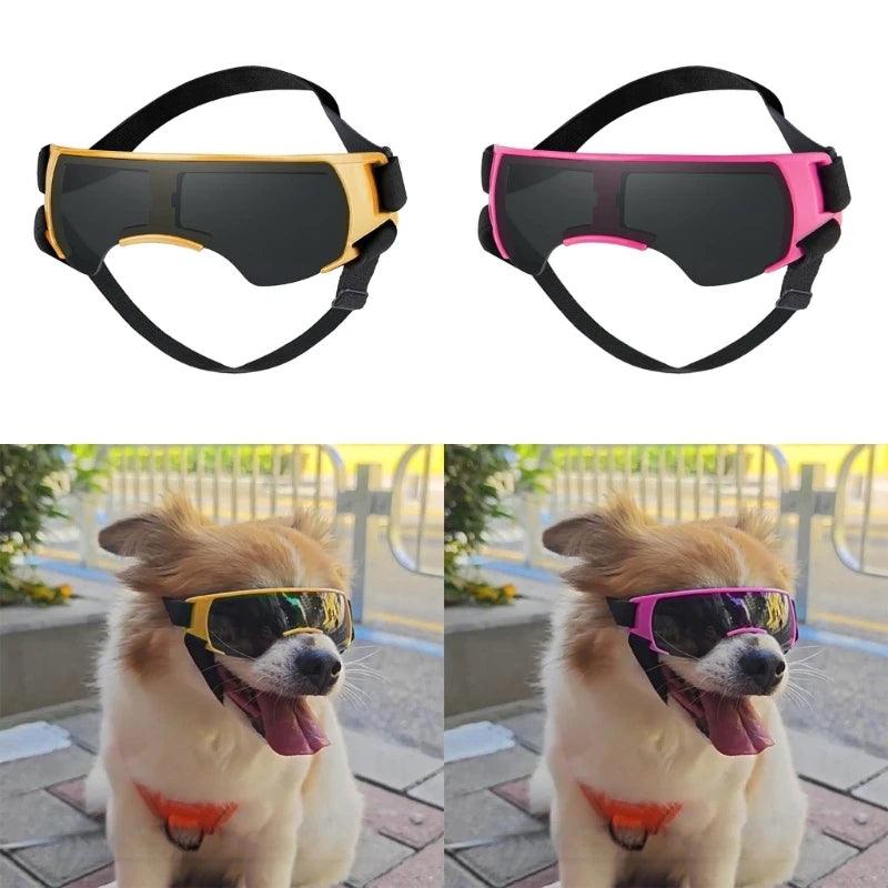 Dog Summer Sunglasses Soft Windproof Anti-UV with Adjustable Strap for Outdoor Sports Goggles for Heavy Snow Dropshipping