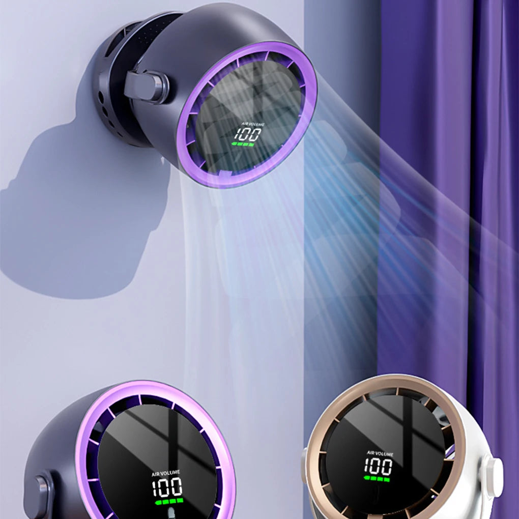 Digital Display Desktop Remote Control Fan 720 Degree Rotation Adjustable Clip-on Fan Office High Speed Turbine Powerful Fan