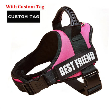 Nylon Personalized Dog harness Reflective Adjustable Harness for Small Medium Large Dogs No Pull Dog Harness for Dropshipping