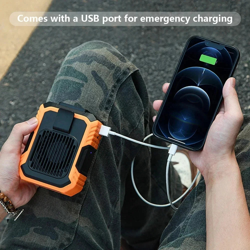 Xiaomi MIJIA 4000mAh Outdoor Hanging Neck Waist Clip Fan Wearable Portable Fans 3 Speed USB Rechargeable Emergency Mobile Power