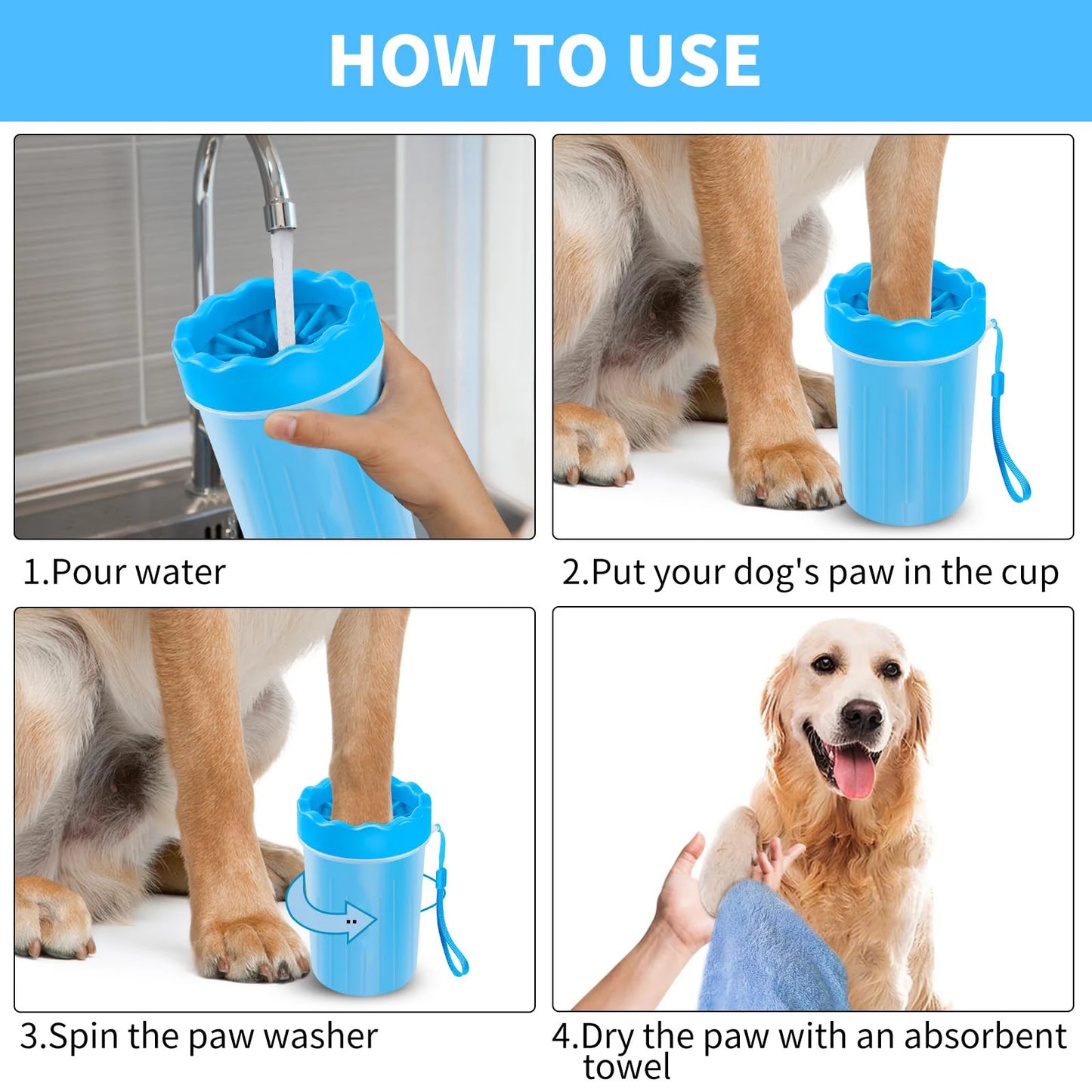 Dog Paw Cleaner Washer Buddy Muddy Pet Foot Cleaner For Dog and cats