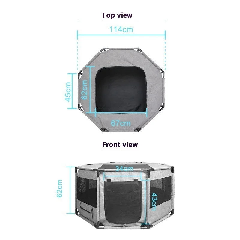 Dog Pet Nest 600DPU Oxford Cloth Cat and Dog Delivery Room Animal Cage Kennel Octagonal Fence