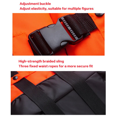 Outdoor Adult Swimming Life Jacket Adjustable Buoyancy Survival Suit Polyester Children Life Vest With Whistle