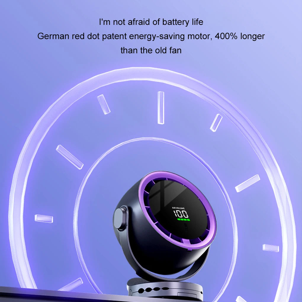 Digital Display Desktop Remote Control Fan 720 Degree Rotation Adjustable Clip-on Fan Office High Speed Turbine Powerful Fan