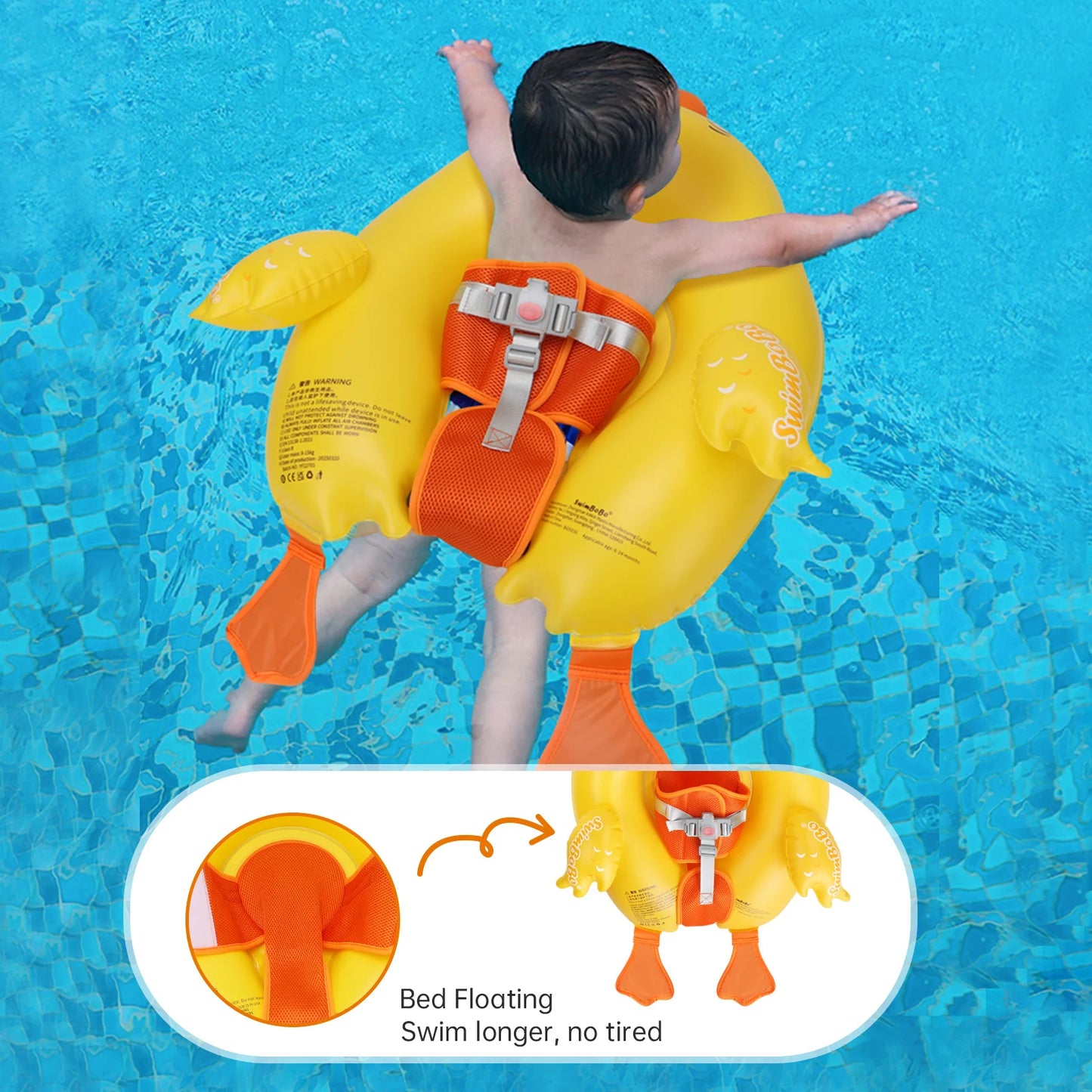 Swimbobo  New Upgrade Cute Cartoon Safety PVC Pool Float Baby Inflatable Swimming Infant Floating Kids Ring Circle Summer Toys