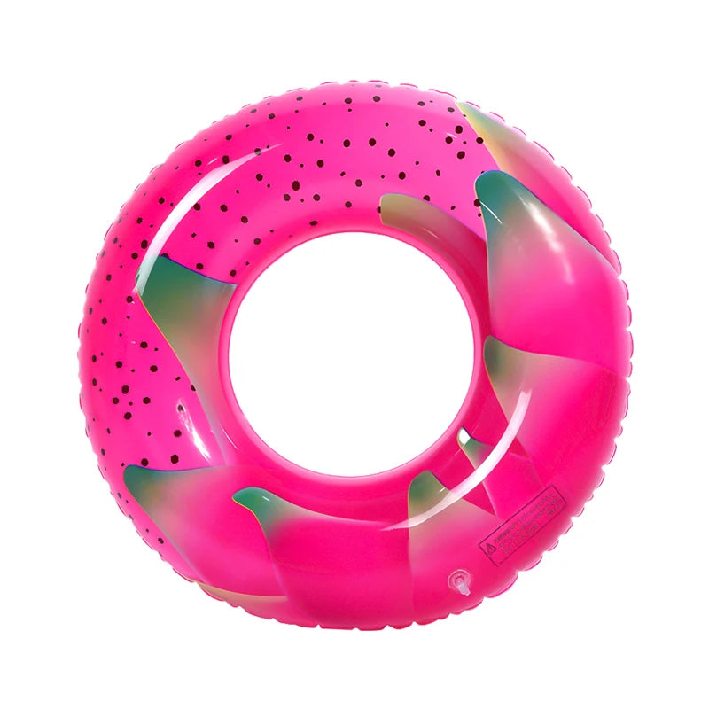 Watermelon Pattern Swimming Ring For Kids Adult Inflatable Mattress Pool Party Swimming Laps Summer Beach Float Water Sports