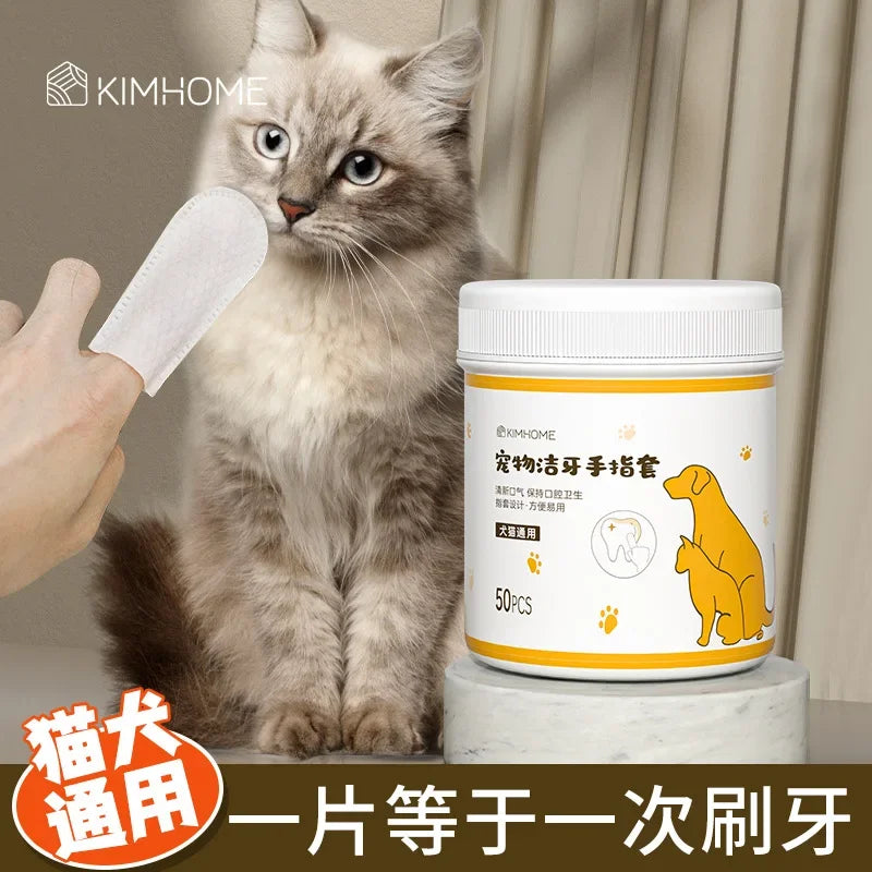 Pet Cleaning Finger Cots, Teeth Cleaning, Dog Brushing, Tooth Cleaning Wipes