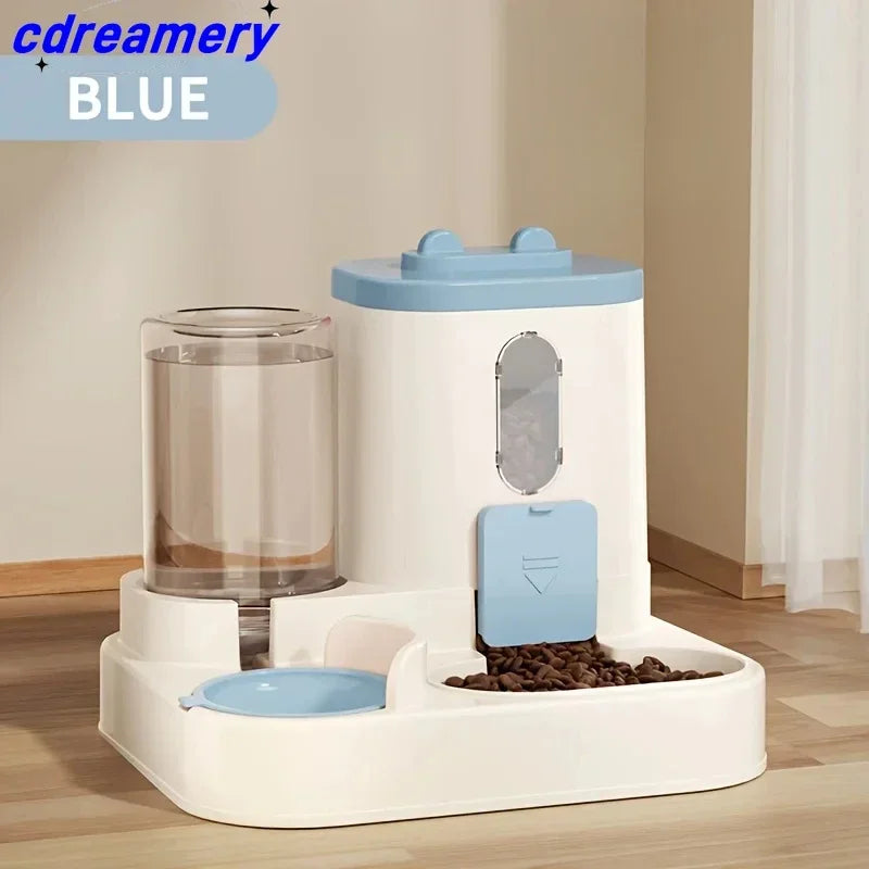 CDY 2in 1 Cat Food Dispenser Water and Food Integrated Fully Automatic Cat Food Feeding and Water Dispenser Cute Water Dispenser