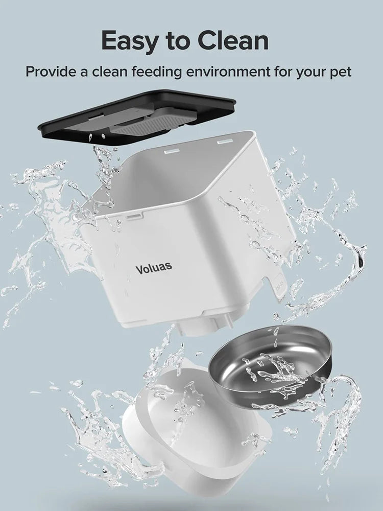 WiFi Smart Pet Feeder - 6L Capacity with Stainless Steel Bowls
