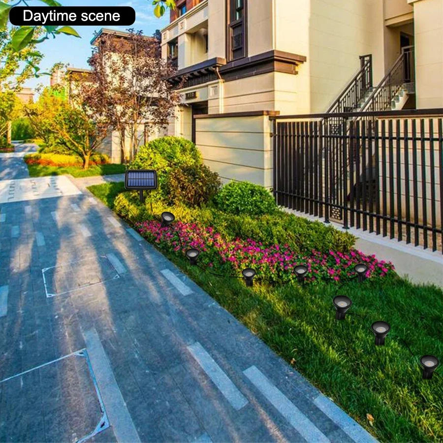 10-in-1 solar floor lamp outdoor waterproof solar garden lamp walkway, driveway decorative landscape lighting