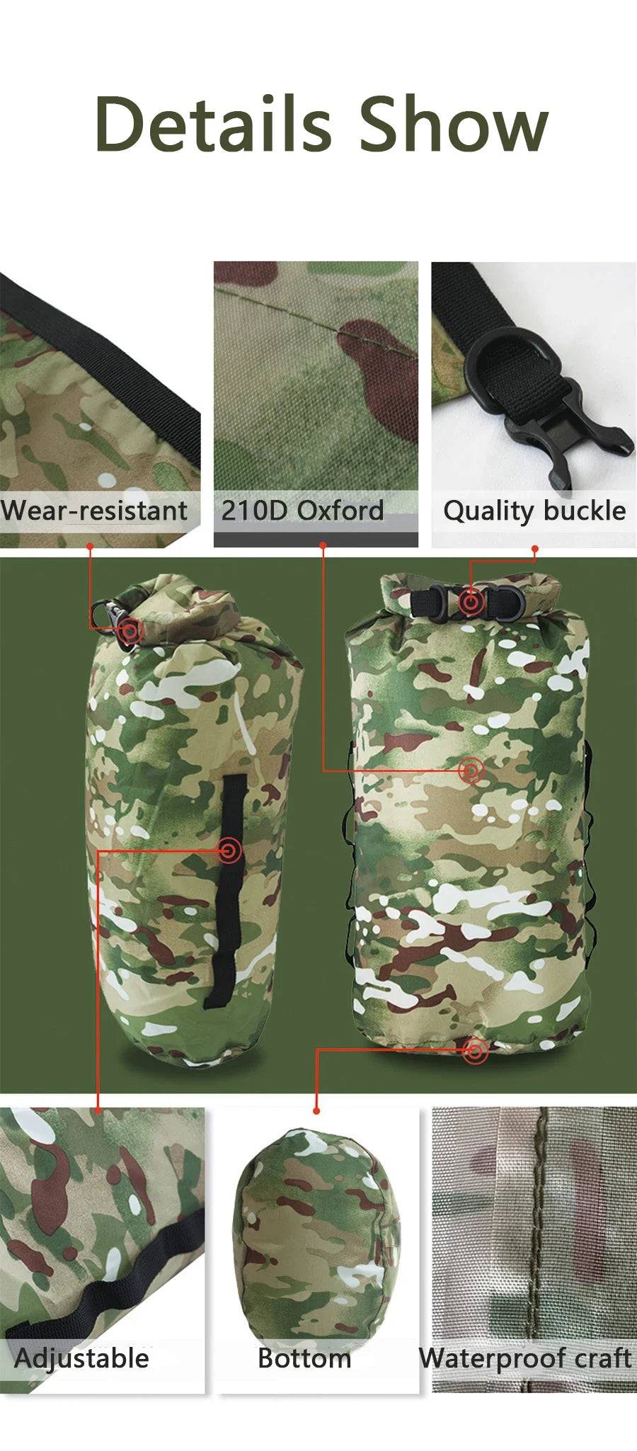 Waterproof Dry Bag Pack Sack 3/5/10/20/35L Swimming Rafting Kayaking River Trekking Floating Sailing Canoing Boating Water Bag