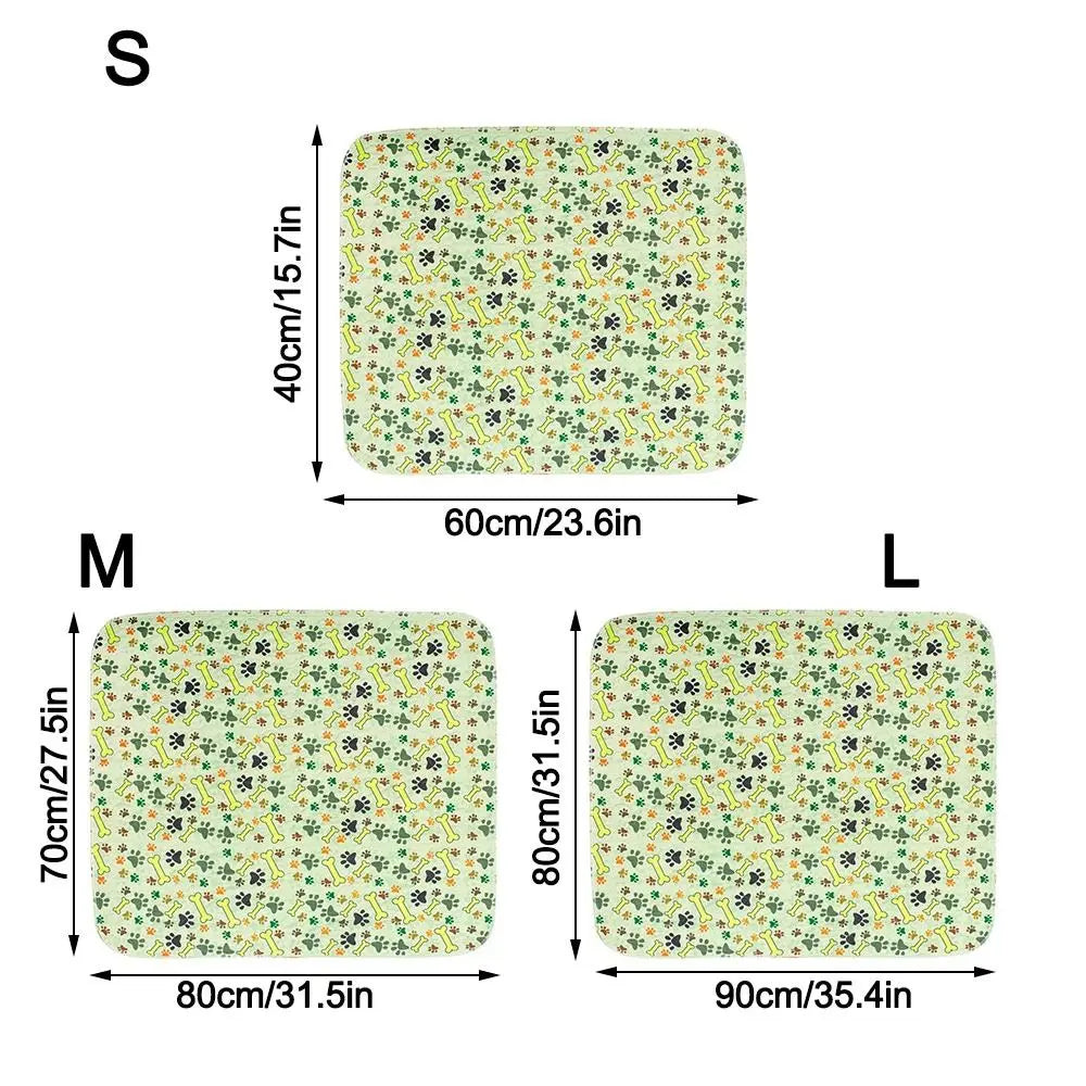 Absorbing Pad Waterproof Puppy Pee Pad Reusable Fast Absorbing Pet Bed Mat Soft Non-slip Dog Urine Pad Pet Training