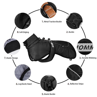 Doberman Autumn Winter Warm Clothes For Large Dogs Waterproof Big Dog Vest Jacket Thicken Pet Dog Coat Bulldog Labrador Outfits