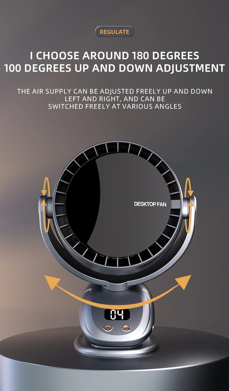 New USB Multi functional Leaveless Clip Fan Outdoor Camping Desktop Charging Wireless Fan