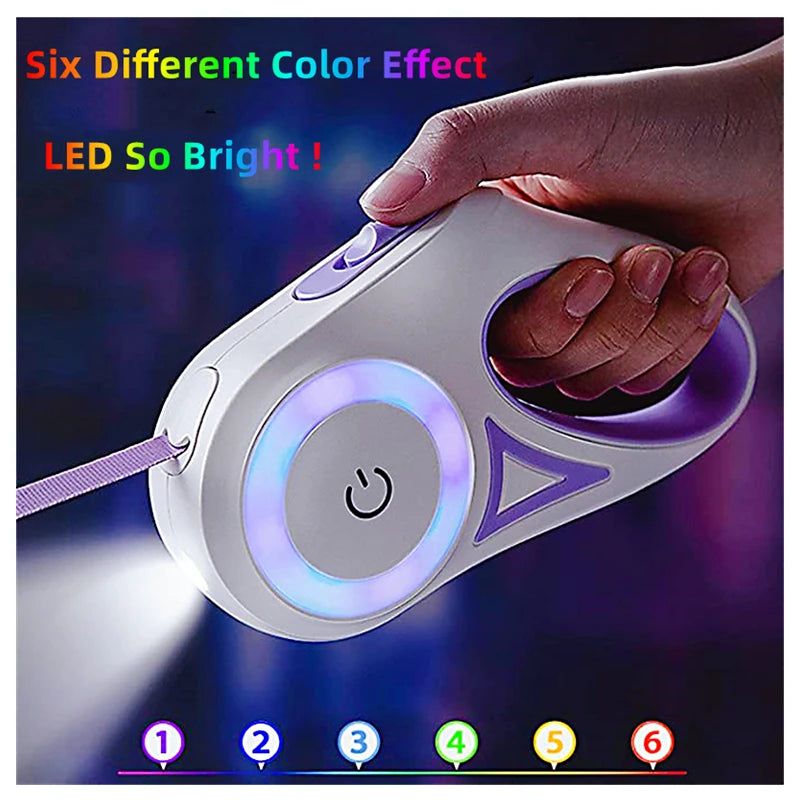 LED Glowing Dog Collar Adjustable Flashing Rechargea Luminous Collar Night Anti-Lost Dog Light HarnessFor Small Dog Pet Products