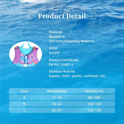 Kid's Life Jacket Vest, Child Float, Pool, Buoyancy Aid, Safe Buckle, Toddler, Quick Delivery, 30- 50 lbs