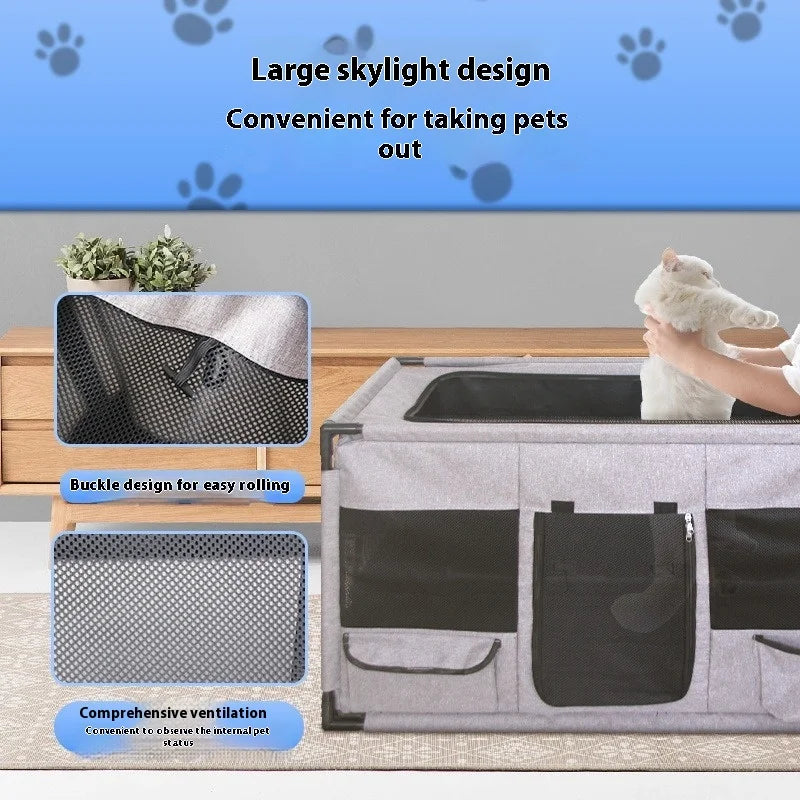Dog Pet Nest 600DPU Oxford Cloth Cat and Dog Delivery Room Animal Cage Kennel Octagonal Fence