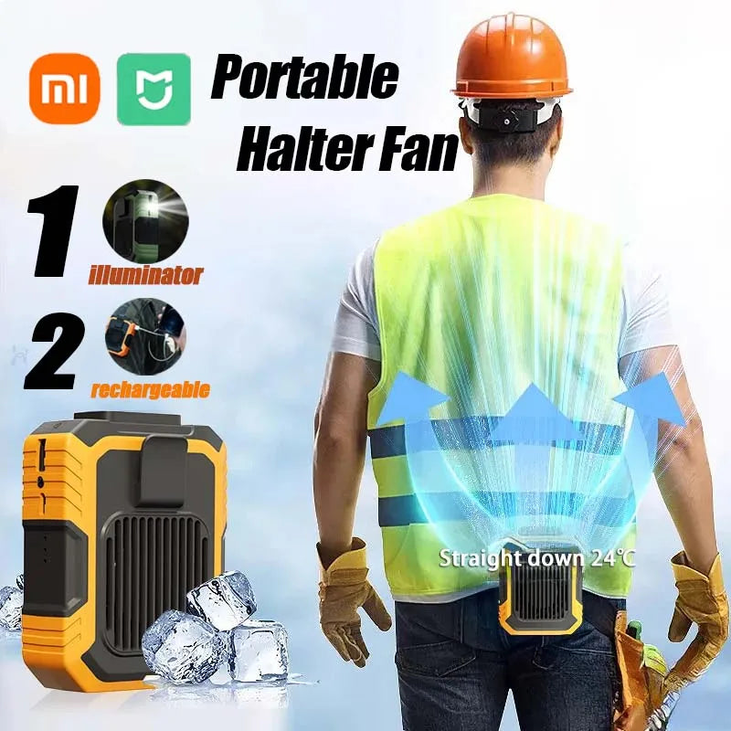 Xiaomi MIJIA 4000mAh Outdoor Hanging Neck Waist Clip Fan Wearable Portable Fans 3 Speed USB Rechargeable Emergency Mobile Power