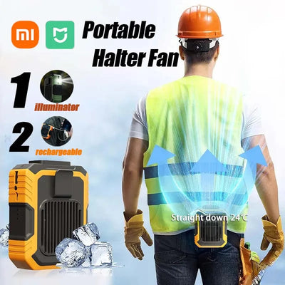 Xiaomi MIJIA 4000mAh Outdoor Hanging Neck Waist Clip Fan Wearable Portable Fans 3 Speed USB Rechargeable Emergency Mobile Power