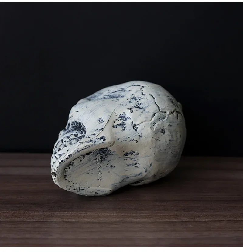 6Pcs Simulation Human Skull Head Ghost Garden Doors Hanging Courtyard Pendant Ornament for Home Bar Halloween Party Decorations