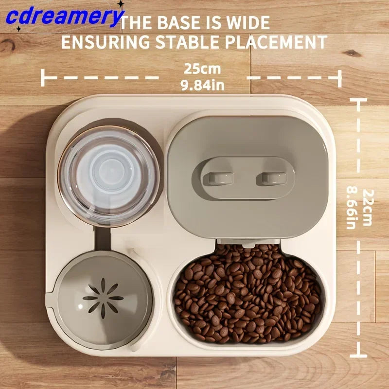 CDY 2in 1 Cat Food Dispenser Water and Food Integrated Fully Automatic Cat Food Feeding and Water Dispenser Cute Water Dispenser